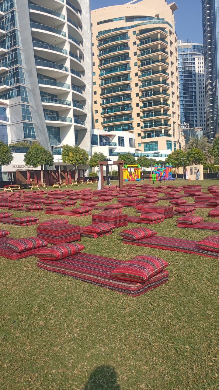 Open-air majlis lawn seating