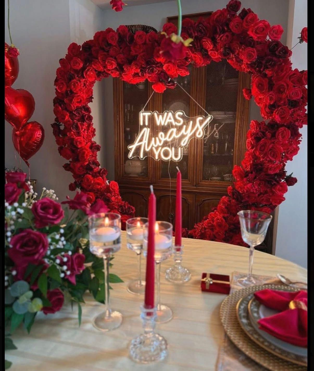 Heart backdrop decor