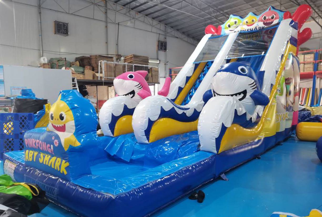 Baby Shark inflatable water slide for kids event rental